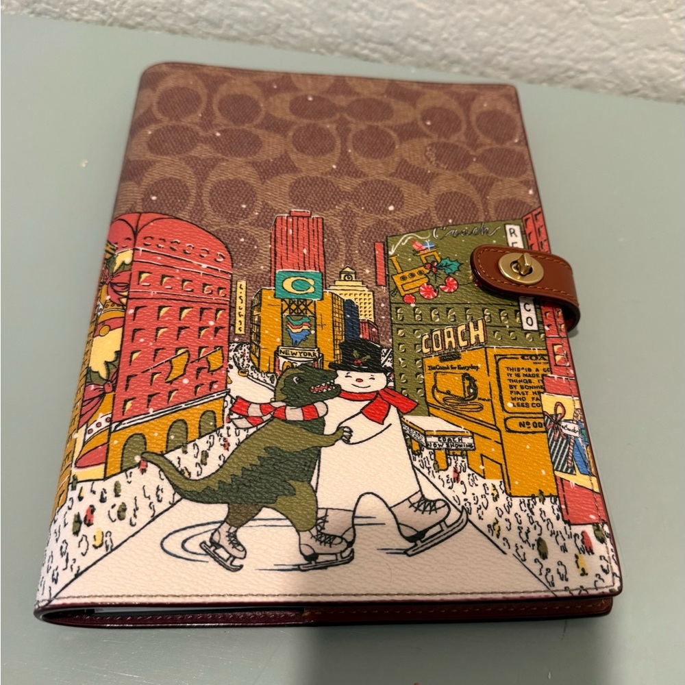 Coach New York Winter Rexy Leather Notebook and Cover